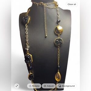 Elegant Gold and Black Necklace by Chico’s